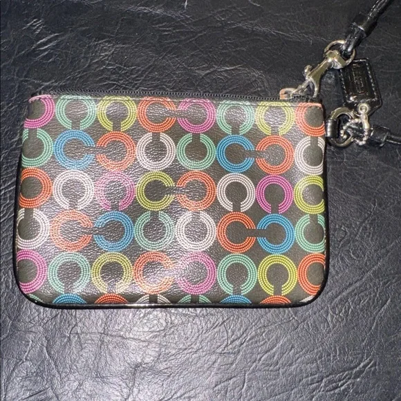 Coach Multicolor C Signature Wristlet, EUC - Picture 5 of 11